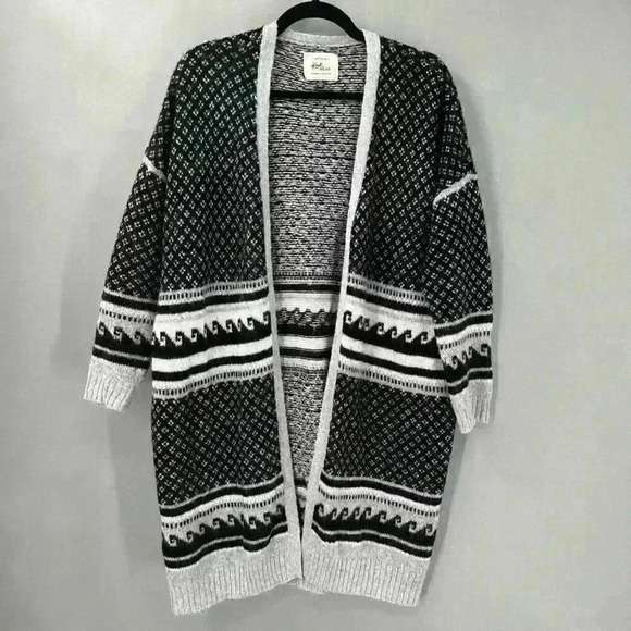 Cotton On Cardigan Womens XS Mohair Blend Fair Isle Long Cozy Eclectic Grandpa - Picture 1 of 11